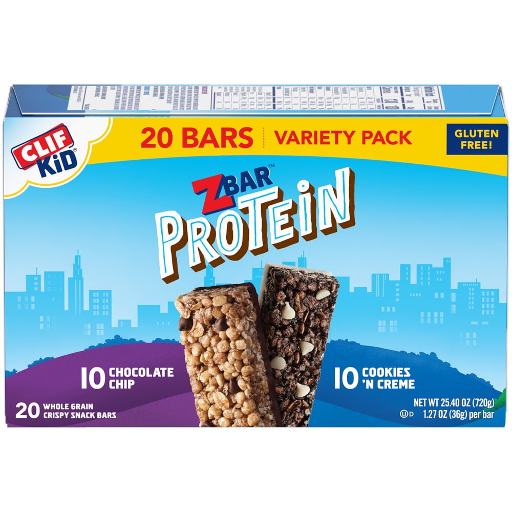 CLIF Kid Zbar Protein Granola Bars, Variety Pack, Gluten Free