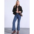 thumbnail image 4 of DARING DIVA Women's Corduroy Long Sleeve Button Down Shacket Jacket S Black, 4 of 6
