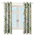 thumbnail image 3 of Floral Colorful Flower Blackout Curtains, Watercolor Pattern Window Treatment Grommet Curtains for Bedroom Thermal Insulated Window Curtains for Living Room 2 Panel Set, 3 of 5