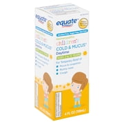 (4 pack) (4 pack) Equate Homeopathic Children's Daytime Cold & Mucus Liquid, Ages 2 to 12 Years, 4 fl oz