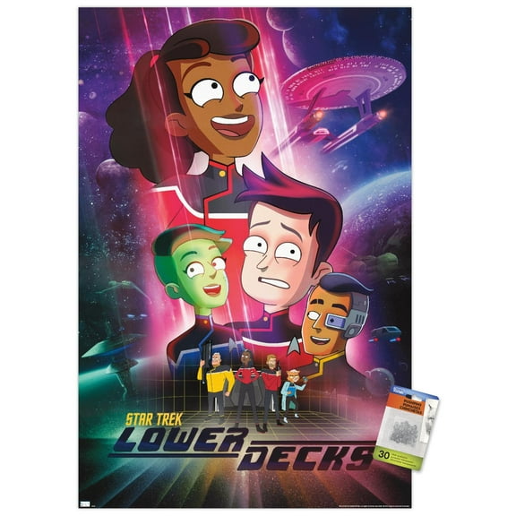 Star Trek: Lower Decks - Key Art Wall Poster with Pushpins, 22.375" x 34"