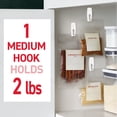 thumbnail image 6 of Command Medium Wire Toggle Hooks, White, Damage Free Organizing, 7 Hooks and 8 Strips, 6 of 11