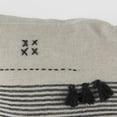 thumbnail image 4 of Light Gray Detailed Lumbar Throw Pillow Cover, 4 of 9