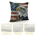 thumbnail image 4 of Orinice Bald Eagle American Flag Declaration of Independence Graphic Decorative Pillow Cover Short Plush 1PC 24x24in, 4 of 5