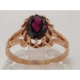 thumbnail image 3 of LBG British Made 18k Rose Gold Garnet ring Womens Engagement Ring - 33 size options - Size 11.75, 3 of 7