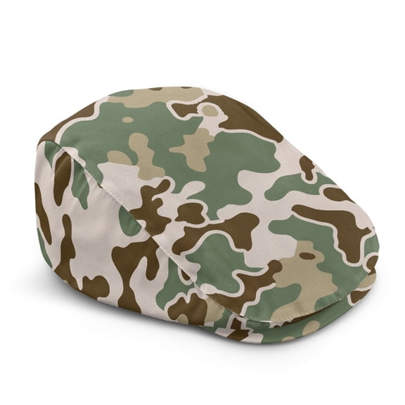 CHAQLIN Camouflage All-Match Newsboy Hat, Wrinkle Resistant Soft Polyester Forward Hat for Summer Street Driving