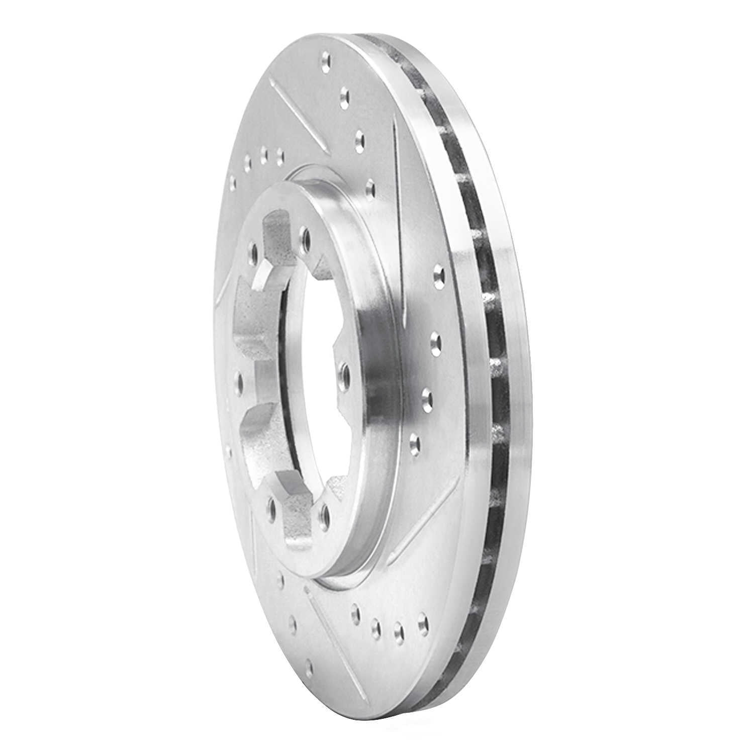 Dynamic Friction Company 631-67080R DFC Brake Rotor - Drilled And Slotted - Silver