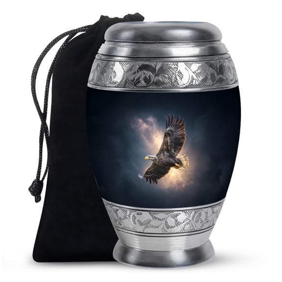 SABURIAL Eagle Urn - Decorative Burial Urn For Ashes Adult Male - Funeral Urns For Men - Decorative Urns - 10 Inch