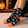 thumbnail image 7 of Unisex Ghost Skeleton Pumpkin Halloween Crew Socks, Soft Stretchy Breathable Mid‑Calf Socks, Novelty Printed Socks For Cosplay And Daily Wear,One Size, 7 of 7
