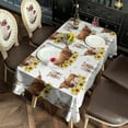 thumbnail image 2 of White Highland Cow Sunflower Calf Pattern Rectangle Tablecloth 60"x102",Waterproof Polyester Rectangle Table Cloth, Wipeable Spillproof Polyester Tablecloth for Dining, Camping, Indoor and Outdoor, 2 of 6
