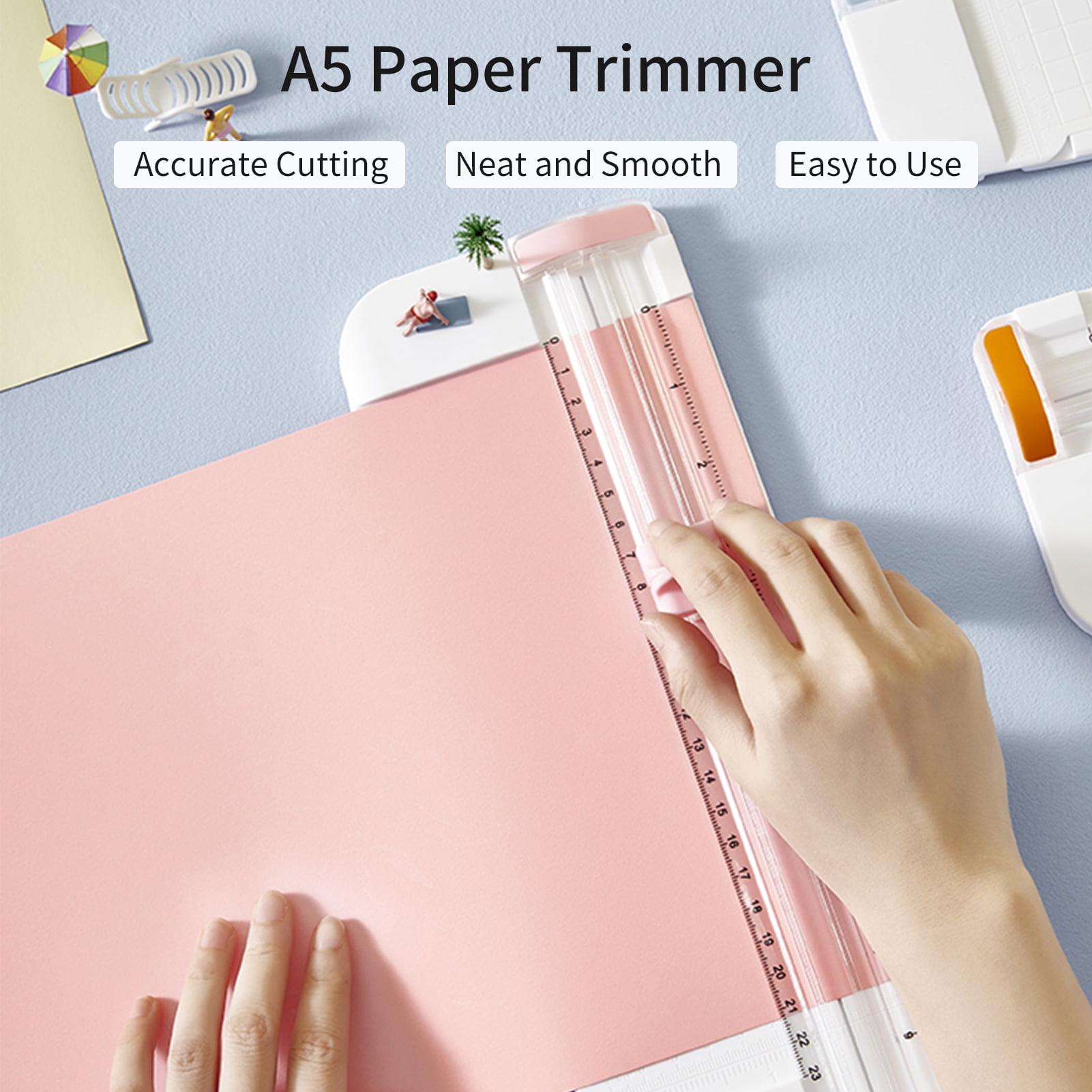 Massicot Coupe-Papier A5 - Avec Lames De Rechange Et Coupe-Angles - Idéal Scrapbooking Et DIY