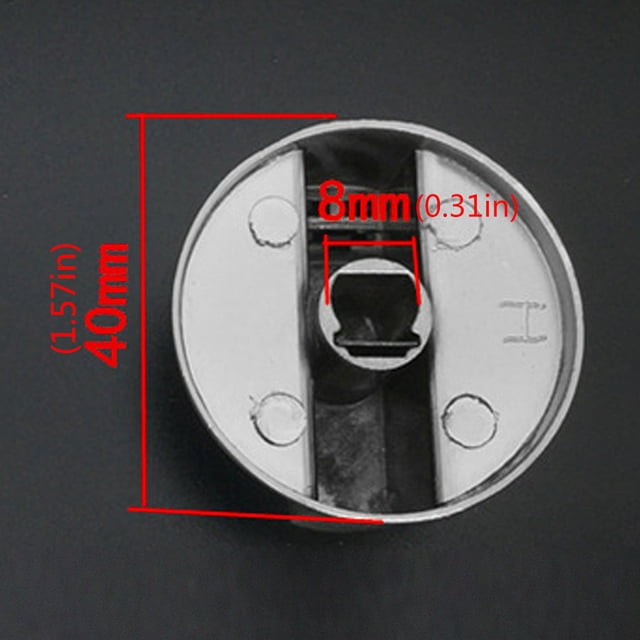 2PCS Rotary Switches Round Knob Stove Burner metal fire switch Oven Kitchen Parts Handles Metal Fire Switch Button, 8mm, Type 2