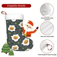 thumbnail image 5 of Yiaed Cute Poached Eggs Print Christmas Stockings, Christmas Stockings Hanging Ornaments, Christmas Stockings for Family Christmas Holiday Decorations, 5 of 7