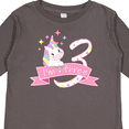 thumbnail image 4 of Inktastic I'm Three Cute Unicorn 3rd Birthday Boys or Girls Long Sleeve Toddler T-Shirt, 4 of 5