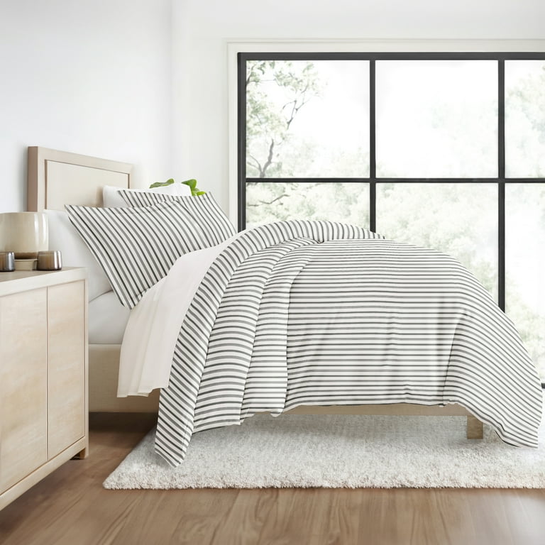 トップス duvet Duvet Cover Set - Ultra Soft & Breathable - Gray Vertical