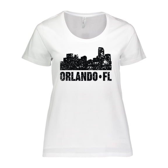 Inktastic Orlando Skyline with Grunge Women's Plus Size T-Shirt
