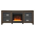 thumbnail image 3 of Evelyn&Zoe Quincy Rectangular TV Stand with Crystal Fireplace for TV's up to 65", Alder Brown, 3 of 13