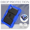 thumbnail image 7 of FJLBDE Case for iPad Mini 7 A17 Pro 2024/Mini 6 2021 8.3 Inch 7th/6th Gen, Rugged Shockproof Tablet Cases Cover with Kickstand Shoulder Strap, Blue, 7 of 7