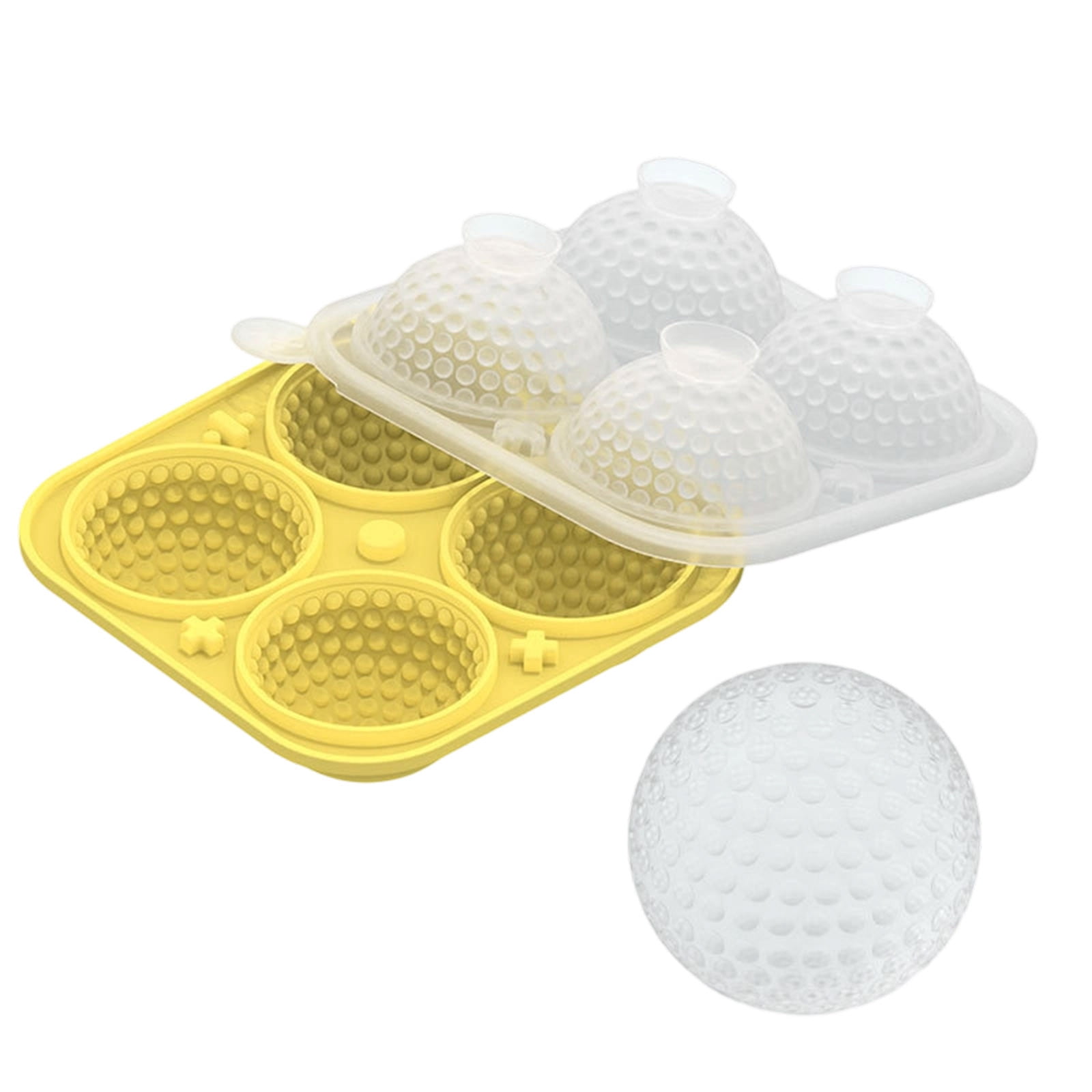 Werulen 5Pcs Golf Shape Integrated Ice Mold with Funnel Guide for Easy Filling and Flexible Demolding,Home Bar Whiskey Cocktail and Various Beverage Chilling,Ice Ball Maker,Freezer Mold,Drink