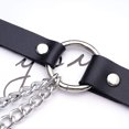 thumbnail image 4 of Cadenas de cuero Punk para el cuerpo, cadena de cintura negra en capas para fiesta en club nocturno, accesorios de joyería para el cuerpo para mujer, 4 of 6