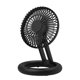 thumbnail image 3 of Ventilador de escritorio portátil Ventilador de escritorio Plegable Pequeño Silencioso Recargable Ventilador de maquillaje Personal Negro, 3 of 9