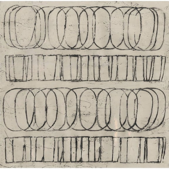 "Ovals & Rectangles" Painting Print on Wrapped Canvas