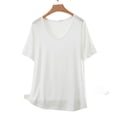 thumbnail image 4 of Besolor Plus Size Pajamas Tops for Women Summer Lightweight Casual Comfy Crewneck Short Sleeve Shirts Homewear, 4 of 5