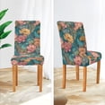 thumbnail image 3 of Yayeee 2 Pack Dining Chair Covers Stretch Parson Chairs Slipcovers Seat Protector, Pink Water Lilies Pattern, 3 of 6