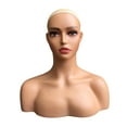 thumbnail image 5 of Female Mannequin Head Stand Training Heads Cosmetology Makeup Brown Display Model Head Bald Manikin Head for Hair A, 5 of 8