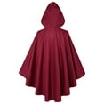 thumbnail image 5 of JFGHDG Cowl Hood Cowl Hooded Cape Red Cape Mens Poncho Hooded Cloak Poncho Red a, 5 of 8