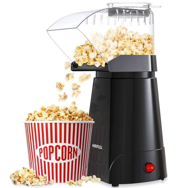 HIRIFULL Hot Air Popcorn Machine, Household Popcorn Maker for Healthy