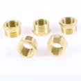 thumbnail image 1 of 5 Pcs Acopladores de Manguera de Latón 1/2"PT x 3/8"PT Macho a Hembra, 1 of 1