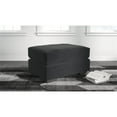 thumbnail image 2 of Bowery Hill Modern Fabric Upholstered Square Ottoman in Onyx, 2 of 7
