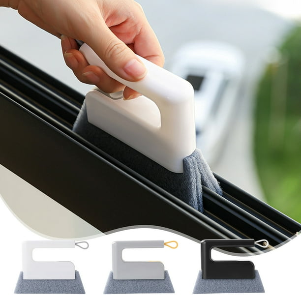 Cepillo De Plástico Para Ranuras De Puertas Y Ventanas 1 cepillo de plástico desmontable para ventanas,cepillo de limpieza dos en uno para puertas,persianas y campanas extractoras (negro) Rkxzt