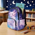 thumbnail image 3 of Jeiento Axolotl 17 Inch Large Capacity Schoolbag Set 4-Piece Lunch Bag Pencil Case Water Bottle Holder Galaxy Sky Lightweight Backpack for Girls Kids, 3 of 7