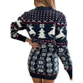 thumbnail image 3 of LilyLLL Womens Christmas Reindeer Knitwear Long Sleeve Jumper Sweater Mini Dress, 3 of 3