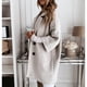 thumbnail image 1 of Winter Woollen Coat, Drop Shoulder Casual Woollen Coat Single Breasted Stylish Turn Down Collar For Office ANGGREK Cocina, Decoración y Otros, 1 of 5