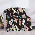 Colorful retro tape Throw Blanket for Couch, Soft Comfy Warm Plush