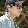 thumbnail image 3 of Transparent Amber Square Eyeglasses, Anti Blue Light Fashion Eyewear for Daily & Office Use, 3 of 6