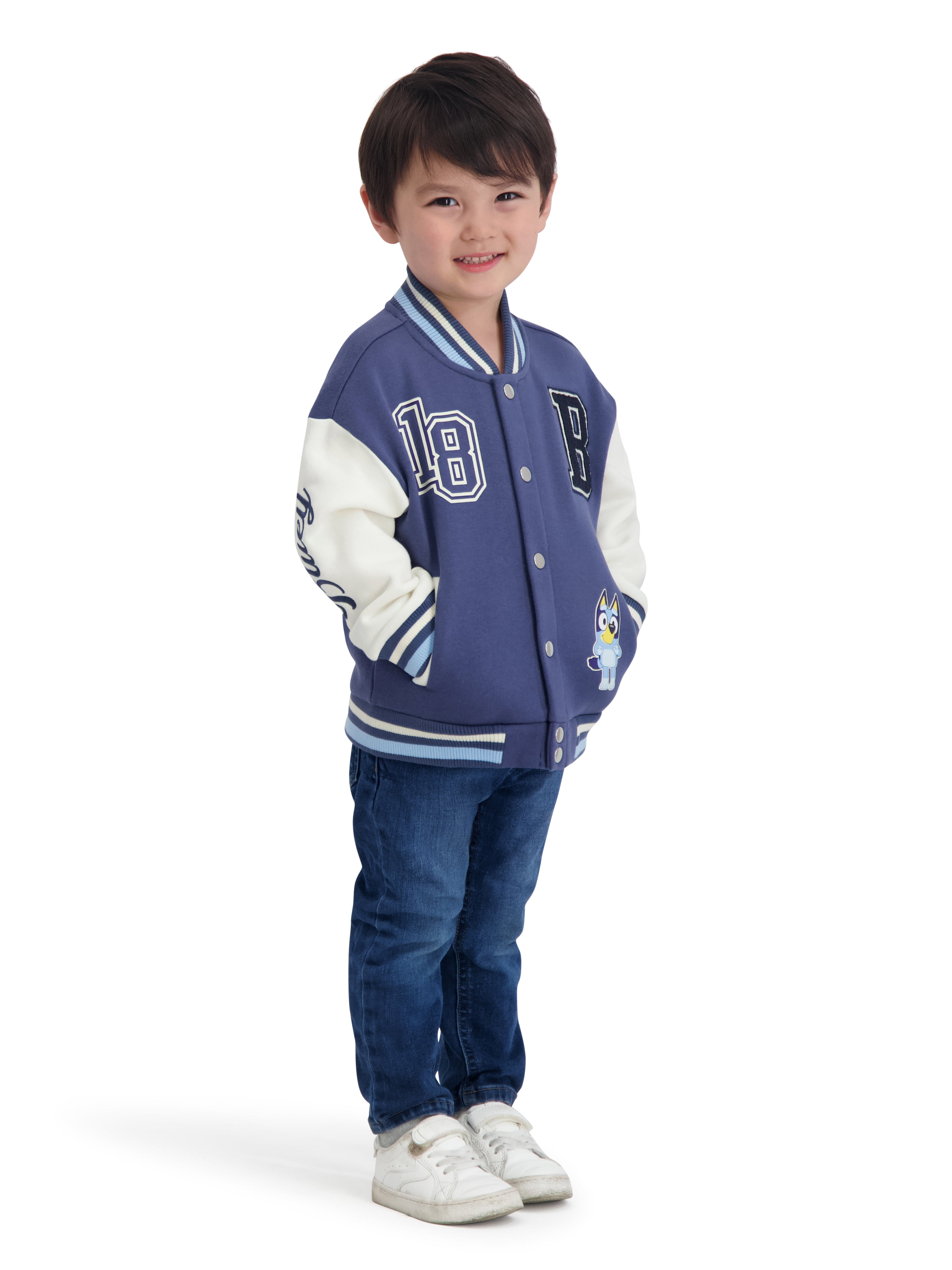 Bluey Toddler Boy Bomber Jacket, Sizes 12M-5T