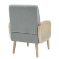 thumbnail image 5 of Partner Furniture Teddy Fleece Fabric Demarest Accent Chair in Gray Color, 5 of 9