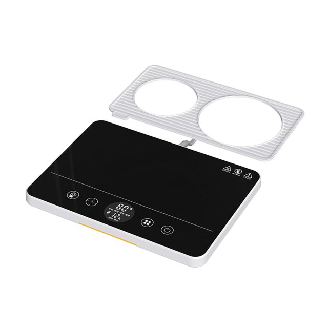 Calentador de tazas de café para escritorio, calentador de café, plato, programación inteligente, apagado automático, 9 configuraciones de temperatura Blanco