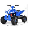 thumbnail image 4 of Costway Enfants Monter sur ATV 4 Roues Suspension à Ressort Quad W / Lights&Music Bleu, 4 of 10
