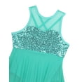 thumbnail image 4 of Sxiwei Kids Girls Sleeveless Shiny Sequins Lyrical Dance Dress High Low Ballet Dress Ballerina Mint Green 10, 4 of 7
