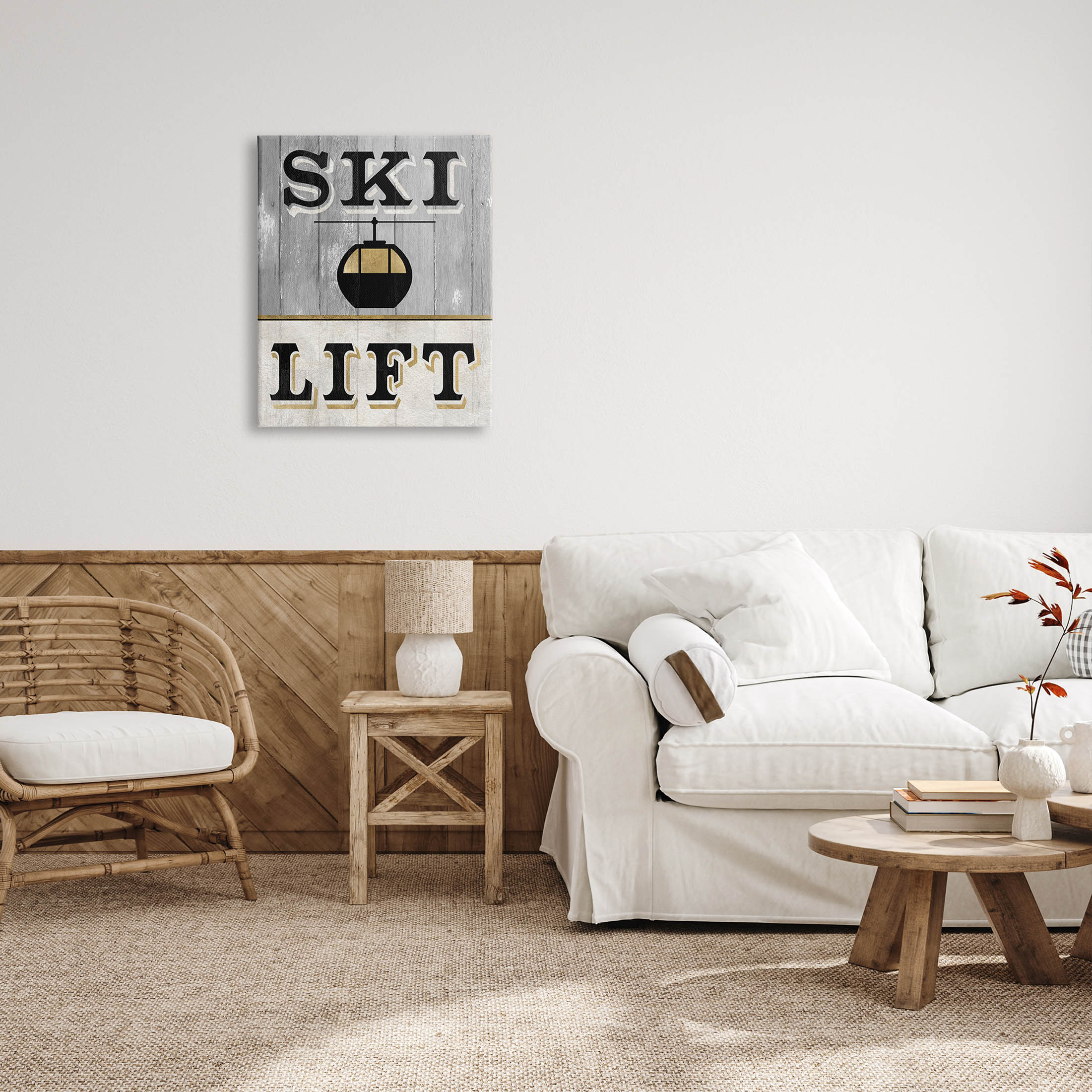 Stupell Industries Ski Lift Winter Sports Graphic Art Gallery Wrapped Canvas Print Wall Art, Design by Livi Finn