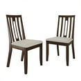 thumbnail image 3 of Castle Place Contemporary Wooden Dining Chair,Set of 2, Brown, 3 of 8