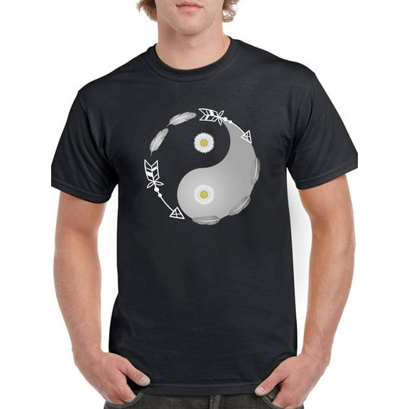 Ying And Yang Men T-Shirt, Male Large