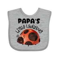 Inktastic Papa's Little Ladybug Boys or Girls Baby Bib