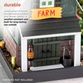 thumbnail image 3 of Alpine Corporation 7" x 9" Hanging Wood Farm Store Bird Feeder, Multicolor, 3 of 13