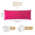 thumbnail image 3 of Zufioo Rose Red Glitter Print 20x54 Inch Long Body Pillowcase, without Pillow Core, Pillow Case with Hidden Zipper, Ideal Gift for Home Furnishings, 3 of 7